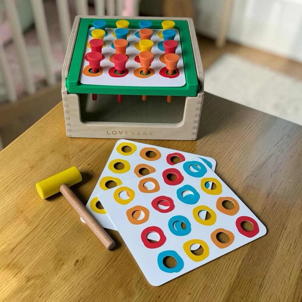 Lovevery Match & Tap Box Toy Investigator Play Kit Hammer Montessori Toddler